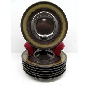 Mikasa Majorca Terrazo 6 3/8" Saucers Set Of 6 Saucers Pristine Condition